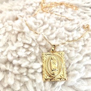 Square Mother Mary necklace